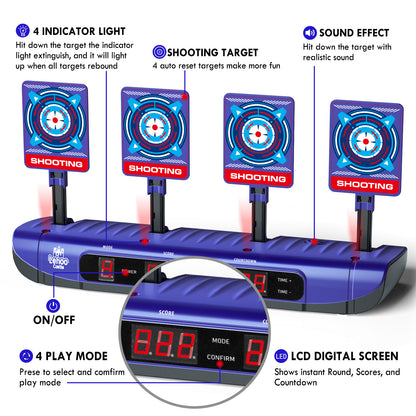 LC Digital Electronic Scoring Shooting Target for Nerf, Auto Reset