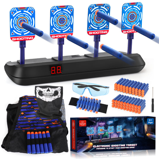 4 Electronic Digital Target for 3-6 7-10 11-13 Year Old Kids, Nerf Targets for Kids to Shoot, Shooting Targets with Auto-Reset