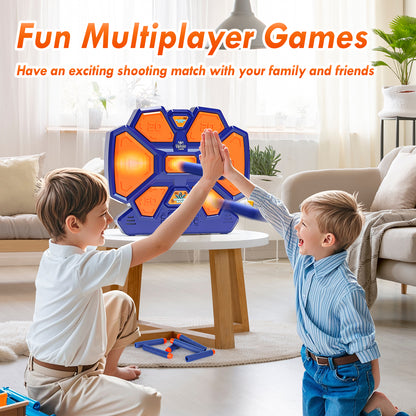 Electronic Target for Nerf Guns, Digital Auto Scoring Shooting Target with 4 Modes, Light and Sound Effect, Indoor Outdoor Shooting Game Toy for Kids Boys Girls