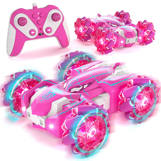 Remote Control Car, RC Cars Toys for 3 4 5 6 7 8 9 10 Year Old Girl Boys, 2.4Ghz Fast Stunt, Double Sided Race Car for Girls Kid Age 8-12 Outdoor Toys Birthday