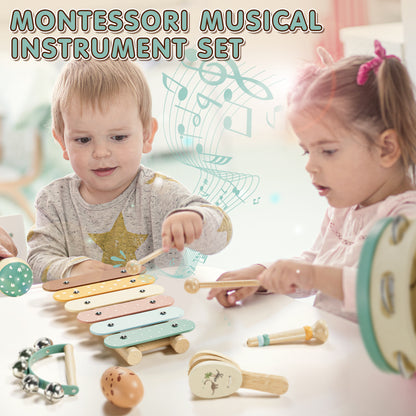 Montessori Toys for 1 Year Old, Musical Instruments for Kids, Dinosaur Baby Music Toys Xylophone for 12-18 Mouth, Education Gifts for Toddlers 1 2 3 Year Old Preschool Girls Boys with Storage Bag