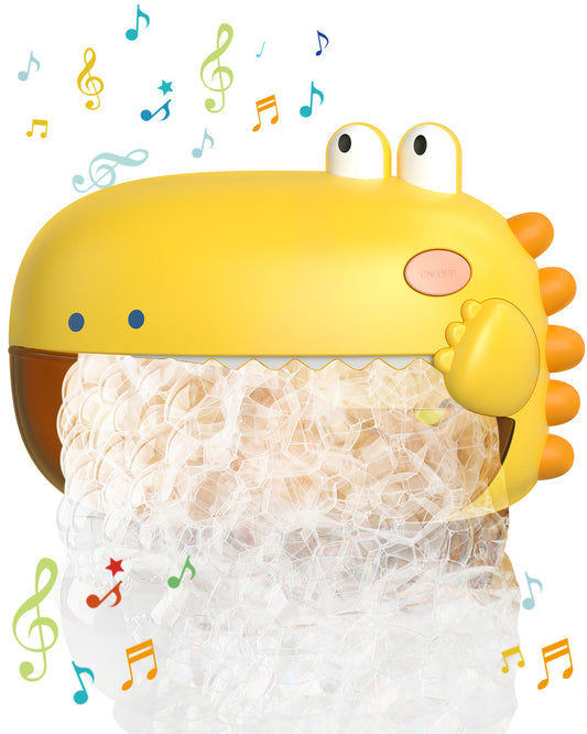 Lehoo Castle Baby Dinosaur Bath Toys, Bubble Machines with Music, Bathtub Toys with 250ML Capacity