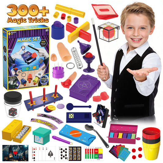 Magic Kit, Magic Set with Manual and Video Tutorials, Magic Kits for 6 7 8 9 Year Old Boys Girls, Birthday Christmas Gifts for Kids Age 6-9