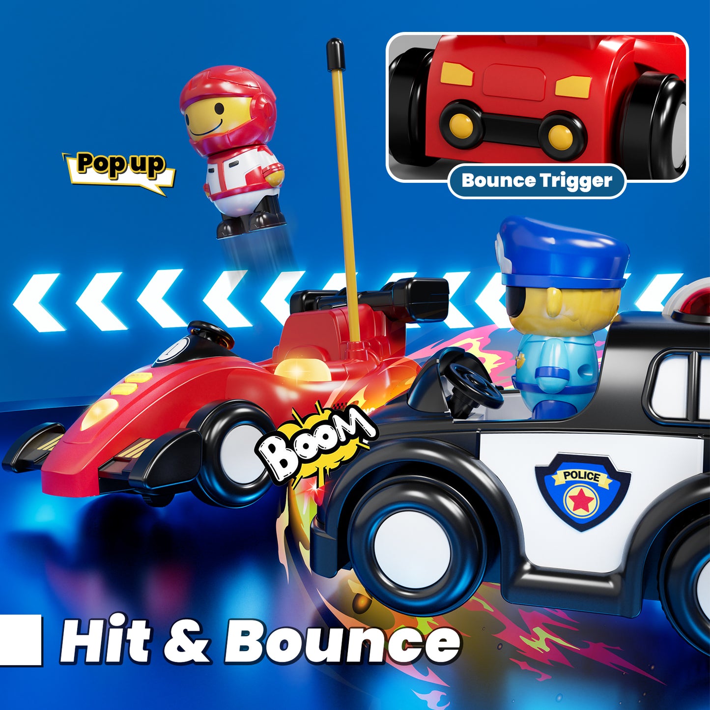 LC Remote Control Cartoon Cars for Toddlers, Race RC Car - Toys for 2 3 4 5 Year Old Boy - Easter Birthday Toy Gift Ideas for Toddler