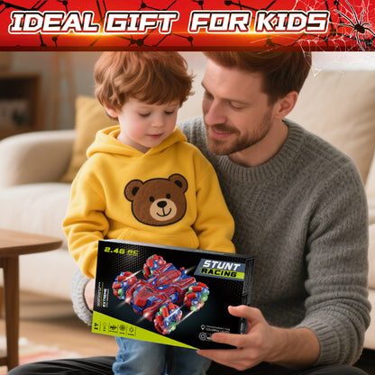 Remote Control Car, RC Car Toys for Boys 5 6 7 8 9 10 Year Old, Double Sided RC Car with Gesture Sensing & Cool Light, 2.4Ghz RC Stunt Car for Kids Outdoor Toys