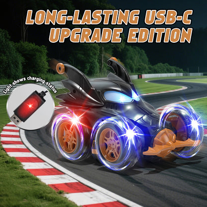 Remote Control Car, RC Cars for Kids 5 6 7 8 9 10 Year Old, 360° Ratation RC Monster Truck Toys with Cool Lights, 2.4Ghz Fast Stunt for Kids Outdoor Toys