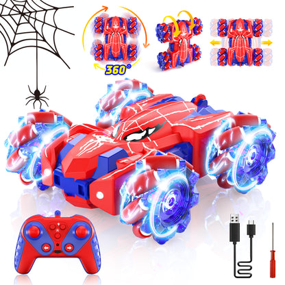 Remote Control Car, RC Cars Toys for 3 4 5 6 7 8 9 10 Year Old Girl Boys, 2.4Ghz Fast Stunt, Double Sided Race Car for Kids Outdoor Toys Birthday