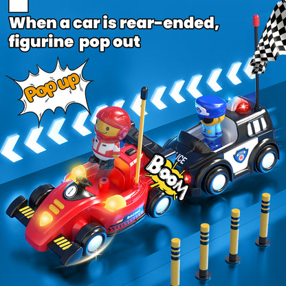 LC Remote Control Cartoon Cars for Toddlers, Race RC Car - Toys for 2 3 4 5 Year Old Boy - Easter Birthday Toy Gift Ideas for Toddler