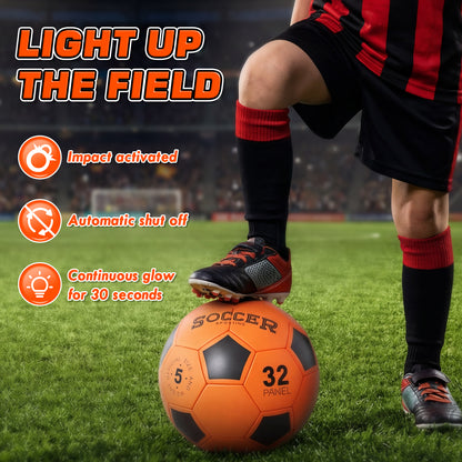 Glow in The Dark Soccer Ball, Light Up Soccer Ball NO 5, Outdoor Toys for Kids Ages 8 12+, Kids, Sports Toys for Boy & Girl Ages 8 9 10 11 12 13 14, Glowing Outdoor Activity