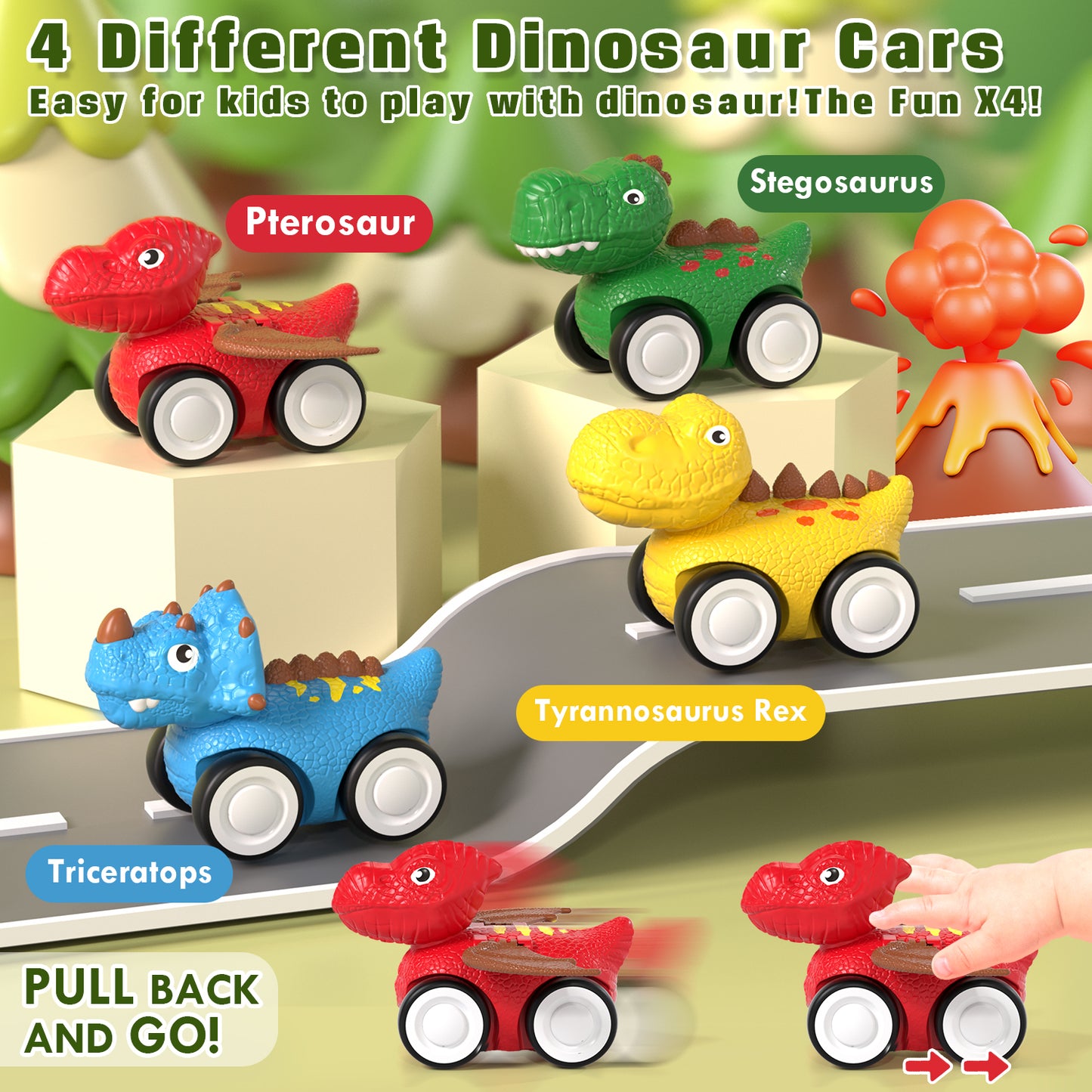 Dinosaur Truck Toddler Toys Car for 2 3 4 Year Old Boy 5 in 1 Carrier Transport Toys for Kids Age 2 3 4 5 6 |18 Months 2 Year Old Boy Girl Birthday Gifts