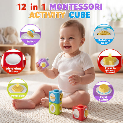 Stacking Toys for Toddlers 1-3, Montessori Baby Toys for 6+ Months, Sensory Stacking Blocks, Toddler Toys, Preschool STEM Learning Toys, Perfect Birthday Gift for Boys Girls 1 2 3 Year Old