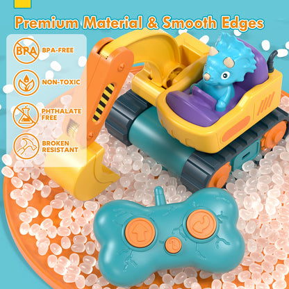 Remote Control Car for Toddlers, Rechargeable RC Cars for Toddler Toys 2-3, Dinosaur Toy Car for 2 3 4 Year Old Boy Toys