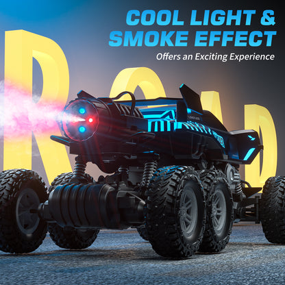 Remote Control Rc Truck, Remote Control Car, 1:16 Scale All Terrain Off-Road Monster Truck, Rc Cars with LED light & Spray Function, Toys for Boys 3 4 5 6 Years Old