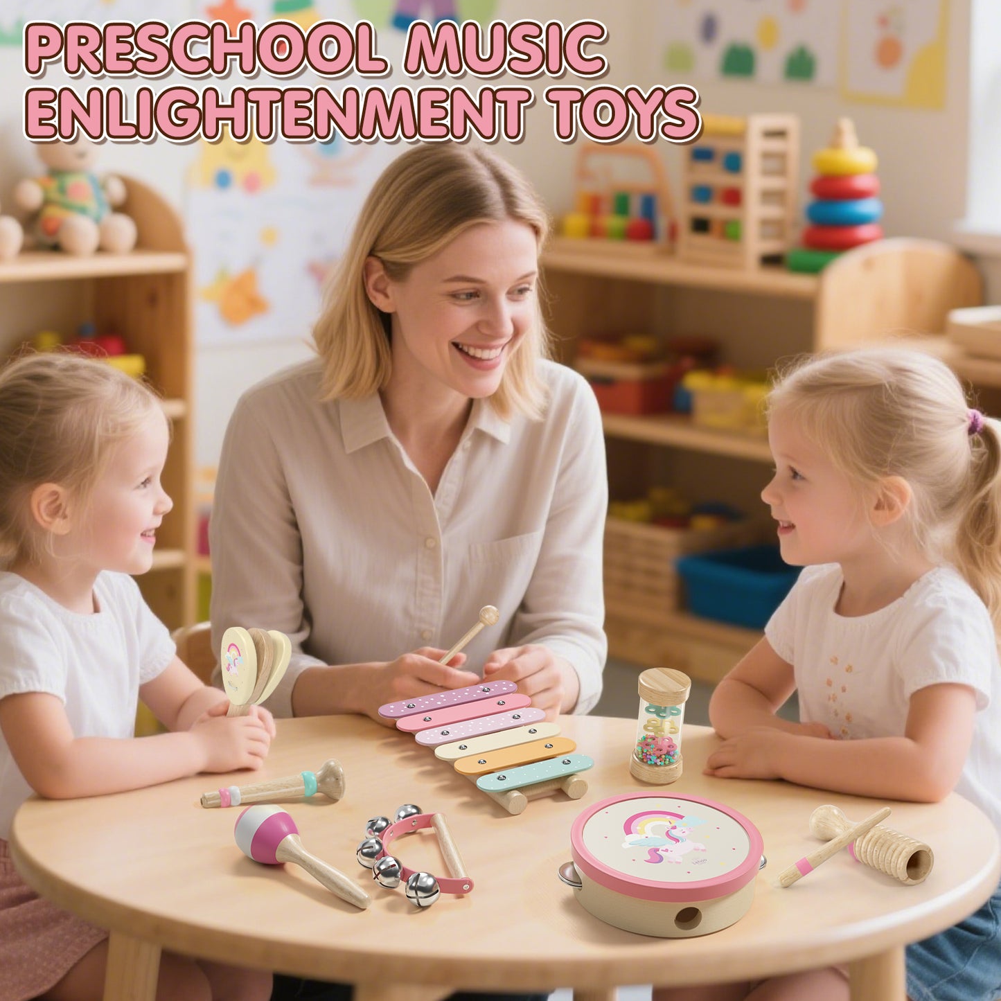 LC Montessori Toys for 1 Year Old, Musical Instruments for Kids, Dinosaur Baby Music Toys Xylophone for 12-18 Mouth, Education Gifts for Toddlers 1 2 3 Year Old Preschool Girls Boys with Storage Bag