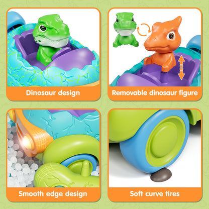 Remote Control Car for Toddlers, Rechargeable RC Car with Music & Light, Dinosaur Toy Cars for Toddlers, RC Car Toy for 2 3 4 Year Old Boys Girls Birthday Gift