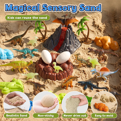Sensory Table with Sands, Sand Table and Water Play Table Beach Toy for Kids, Indoor Outdoor Use, Sensory Toys for Toddler Age 3-5