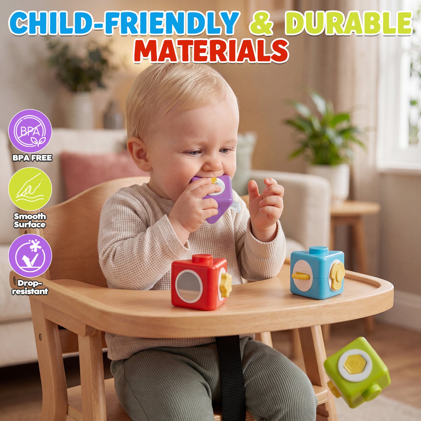 Stacking Toys for Toddlers 1-3, Montessori Baby Toys for 6+ Months, Sensory Stacking Blocks, Toddler Toys, Preschool STEM Learning Toys, Perfect Birthday Gift for Boys Girls 1 2 3 Year Old