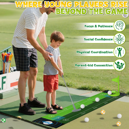 Golf Toys Set for Kids, Golf sticky target with Sticky Ball, Golf Putting Practice Mat with Storage Bag, Sticky Practice Golf Game Set for 2 3 4 5 6 Year Old Boys Girls Indoor Outdoor
