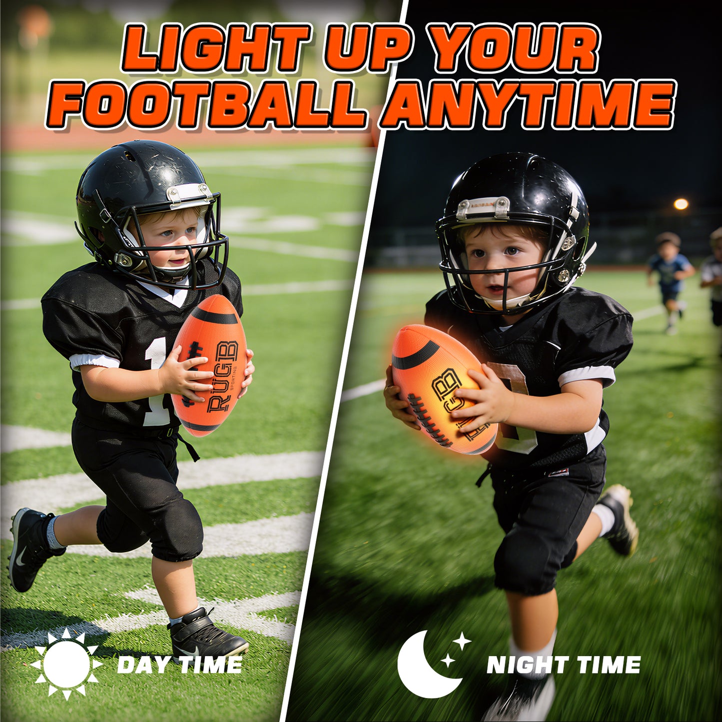 Glow in The Dark Football, Light Up Football for Kids, Outdoor Toys for Kids Ages 8 12+, Boys Outdoor Toys, Football Toys for Boys Girls Birthday Gifts