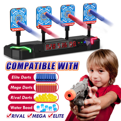 Shooting Targets for Nerf Guns, Digital Electronic Scoring Target for Kids, Auto Reset