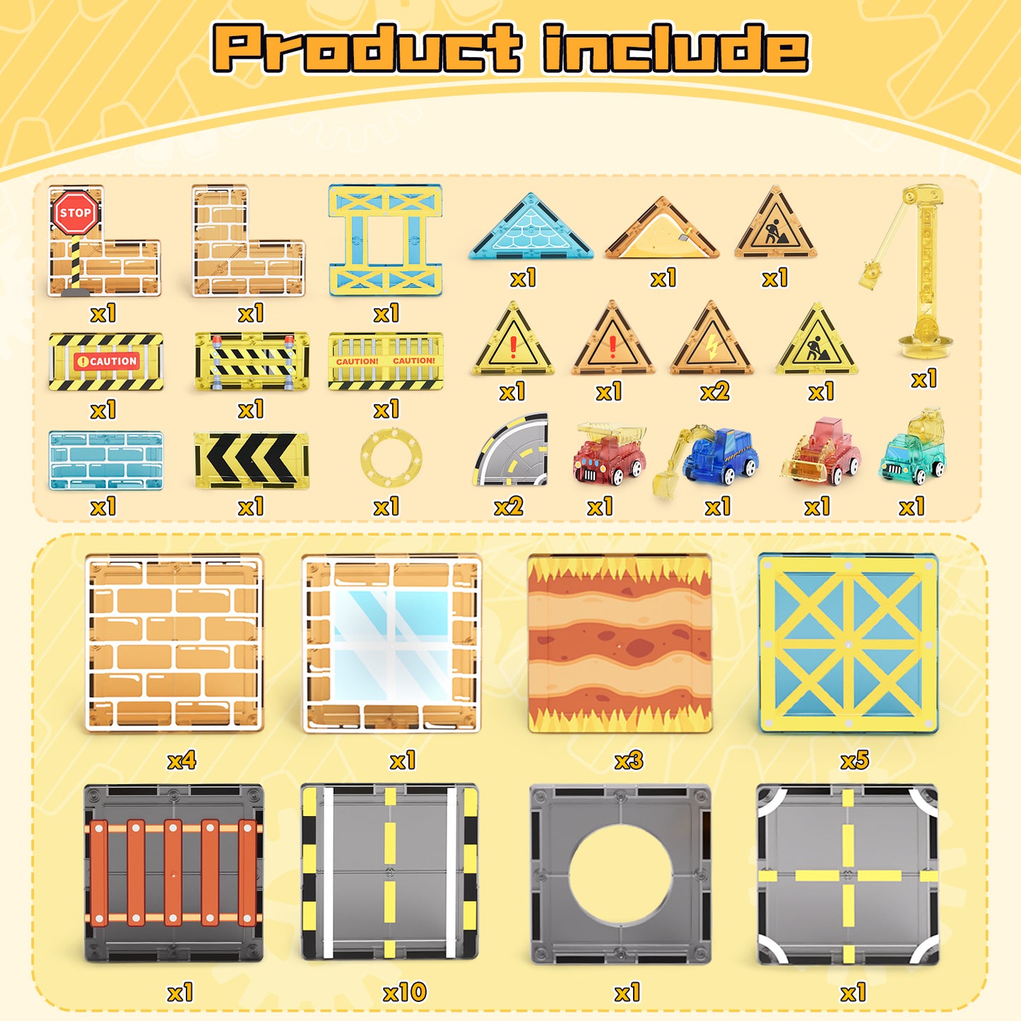 Magnetic Tiles Sets for Kids Ages 4 8 , Engineer 50PCS Magnetic Tiles, STEM Montessori Educational Toy for Boys Girls, Magnetic Construction Toys for 4-8 Year Old Kids Gifts