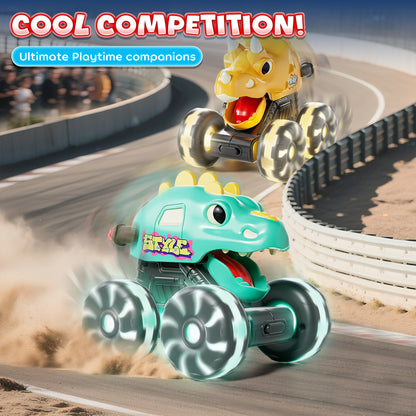 3 Pack Monster Truck Toys, Toy Truck with Flashing LED Wheels, Toddler Toy Car, Press & Go Cars, Toddler Toys 1-3 for Boys Birthday Gift