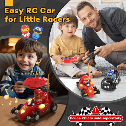 LC Remote Control Cartoon Cars for Toddlers, Race RC Car - Toys for 2 3 4 5 Year Old Boy - Easter Birthday Toy Gift Ideas for Toddler