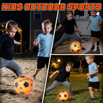 Glow in The Dark Soccer Ball, Light Up Soccer Ball NO 5, Outdoor Toys for Kids Ages 8 12+, Kids, Sports Toys for Boy & Girl Ages 8 9 10 11 12 13 14, Glowing Outdoor Activity