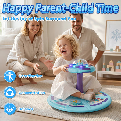 Sit and Spin Toys for Toddler, 360° Toddler Spinning Seat with LED Lights and Music, Spinning Toys for Toddlers 1-3 Year Old