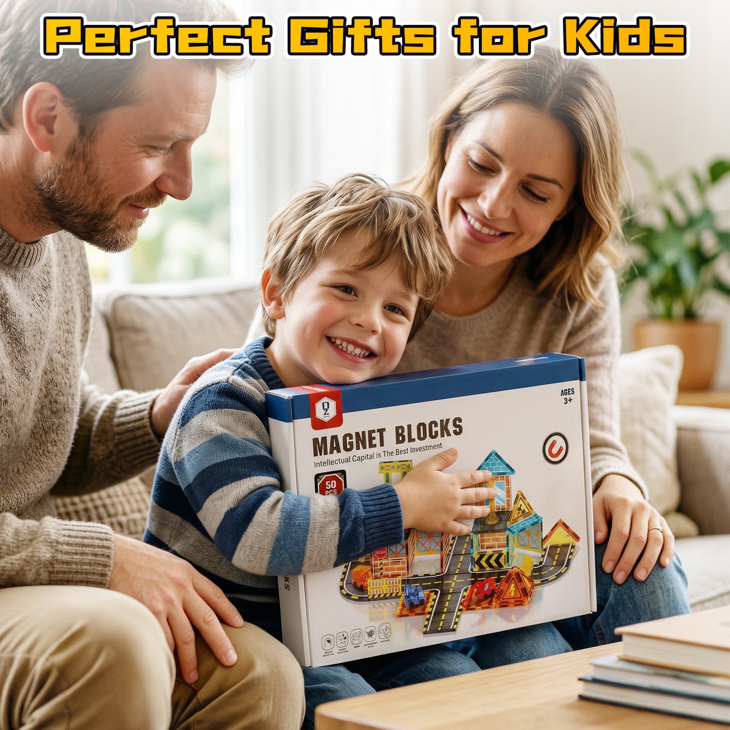 Magnetic Tiles Sets for Kids Ages 4 8 , Engineer 50PCS Magnetic Tiles, STEM Montessori Educational Toy for Boys Girls, Magnetic Construction Toys for 4-8 Year Old Kids Gifts