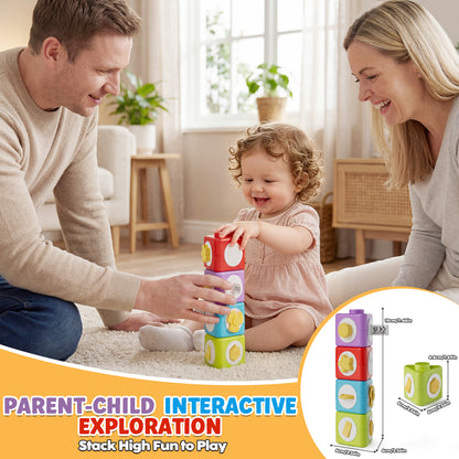 Stacking Toys for Toddlers 1-3, Montessori Baby Toys for 6+ Months, Sensory Stacking Blocks, Toddler Toys, Preschool STEM Learning Toys, Perfect Birthday Gift for Boys Girls 1 2 3 Year Old
