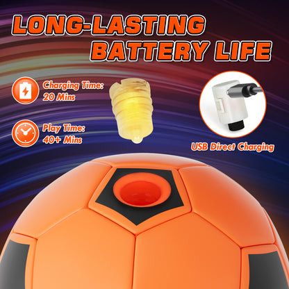 Glow in The Dark Soccer Ball, Light Up Soccer Ball NO 5, Outdoor Toys for Kids Ages 8 12+, Kids, Sports Toys for Boy & Girl Ages 8 9 10 11 12 13 14, Glowing Outdoor Activity