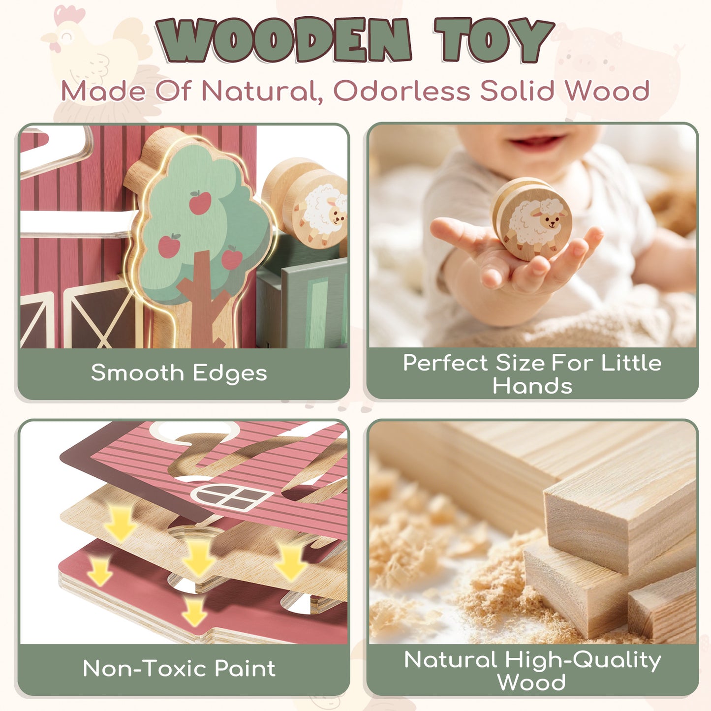 Car Ramp Toy, Wooden Car Track for Toddlers 1-3, Wooden Toys for 1 Year Old, Montessori Learning Toys, Car Ramp Toy Set for 2 3 4 Year Old Kids Birthday Gifts