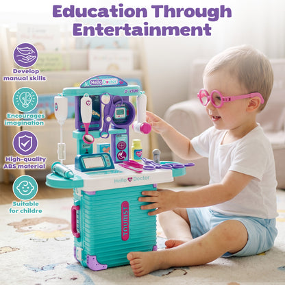 Doctor Kit for Kids, Pretend Play Medical Kit Toy, Pretend Medical Station with Accessories for 2 3 4 5 Year Old Boys Girls, Doctor Kit Toy for Kids Birthday Gifts