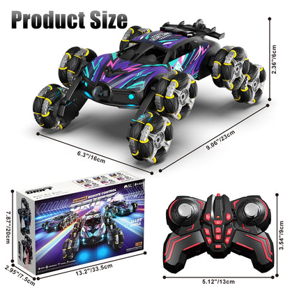 Remote Control Cars, 8WD RC Stunt Cars Toys for 6 7 8 9 10 Year Old Girl Boys, Transform Drift Climbing Racing Vehicle with with Spray, Light & Sound for Kid Age 8-12 Toys Birthday