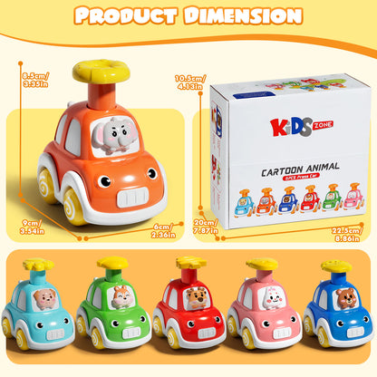 Toys for 1 Year Old, Animal Toy Car for Toddler, Press And Go Toy Cars, Pull Back Cars Baby Toys, Toddler Toys 1 3 for Boys