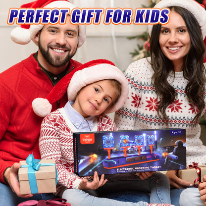 Electronic Shooting Targets for Nerf, Auto Reset Digital Target with LED Light, Shooting Targets Toy for Kids Boys Girls 4 5 6 7 8 - Blue