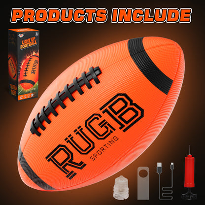 Glow in The Dark Football, Light Up Football for Kids, Outdoor Toys for Kids Ages 8 12+, Boys Outdoor Toys, Football Toys for Boys Girls Birthday Gifts