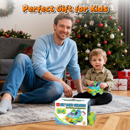 Remote Control Car for Toddlers, Rechargeable RC Car with Music & Light, Dinosaur Toy Cars for Toddlers, RC Car Toy for 2 3 4 Year Old Boys Girls Birthday Gift
