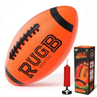 Glow in The Dark Football, Light Up Football for Kids, Outdoor Toys for Kids Ages 8 12+, Boys Outdoor Toys, Football Toys for Boys Girls Birthday Gifts