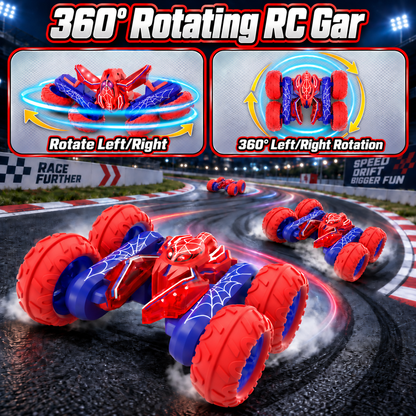 Remote Control Car, Toys for Boys 8-11 Years, 2.4Ghz Fast Stunt with 360° Rotation Cool Light, RC Car Toy for Boys 5 6 7 8 9 10 11 Year Old, Outdoor Toys Birthday Gift for Boys
