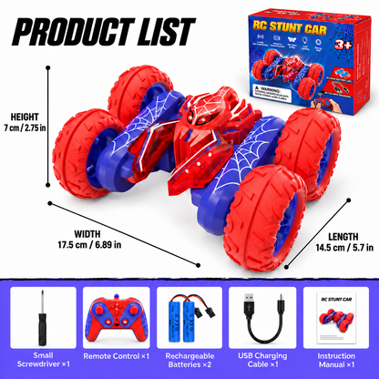 Remote Control Car, Toys for Boys 8-11 Years, 2.4Ghz Fast Stunt with 360° Rotation Cool Light, RC Car Toy for Boys 5 6 7 8 9 10 11 Year Old, Outdoor Toys Birthday Gift for Boys