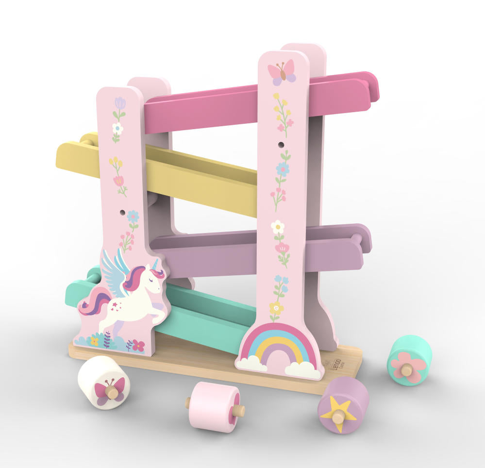 LC Car Ramp Toys for Toddlers 1-3, Toys for 1 Year Old, Dinosaur Wooden Race Track for Toddlers, Upgraded Toddler Car Ramp, Montessori Learning Toys, Best Gifts for Baby Boys Girls