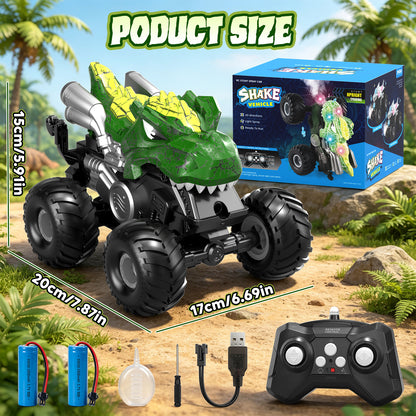 Remote Control Cars, Monster Truck Toys for Boys 3-7 Year Old, RC Monster Trucks with Lights & Spray, 2.4Ghz RC Monster Truck with 2 Rechargeable Batteries, Toys for 3-7 Year Old Boys Gift