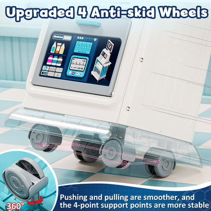 Doctor Kit for Toddlers 3-5, Pretend Play Medical Kit Toy, Toddler Medical Cart Toy with Sound & Medical Accessories for 2 3 4 5 Year Old Boys Girls Birthday Gifts