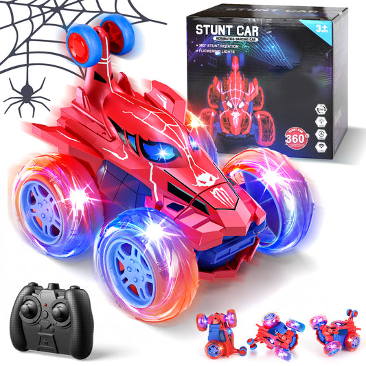 Remote Control Car RC Cars Toys for Boys 3 4 5 6 7 8 9 10 Year Old Girl Boys, 2.4Ghz Fast Stunt with Cool Light for Kids Birthday Chritmas