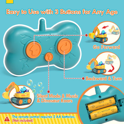 Remote Control Car for Toddlers, Rechargeable RC Cars for Toddler Toys 2-3, Dinosaur Toy Car for 2 3 4 Year Old Boy Toys