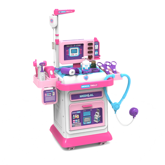 Doctor Kit for Toddlers 3-5, Pretend Play Medical Kit Toy, Toddler Medical Cart Toy with Sound & Medical Accessories for 2 3 4 5 Year Old Boys Girls, Doctor Kit Toy for Kids Birthday Gifts