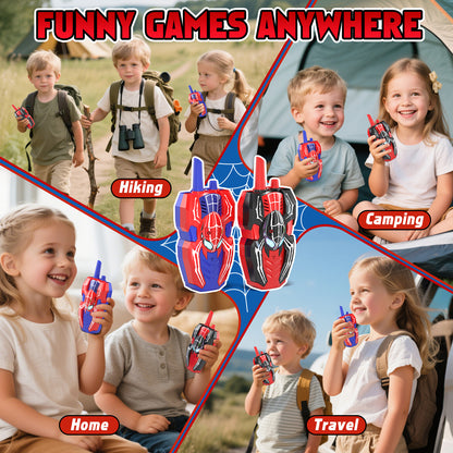 2 Pack Walkie Talkies Toy for Kids, HD Radio Interphone for Indoor & Outdoor & Camping, Rechargeable Walkie Talkie Toys for Boys 4 8 Year Birthday Gift